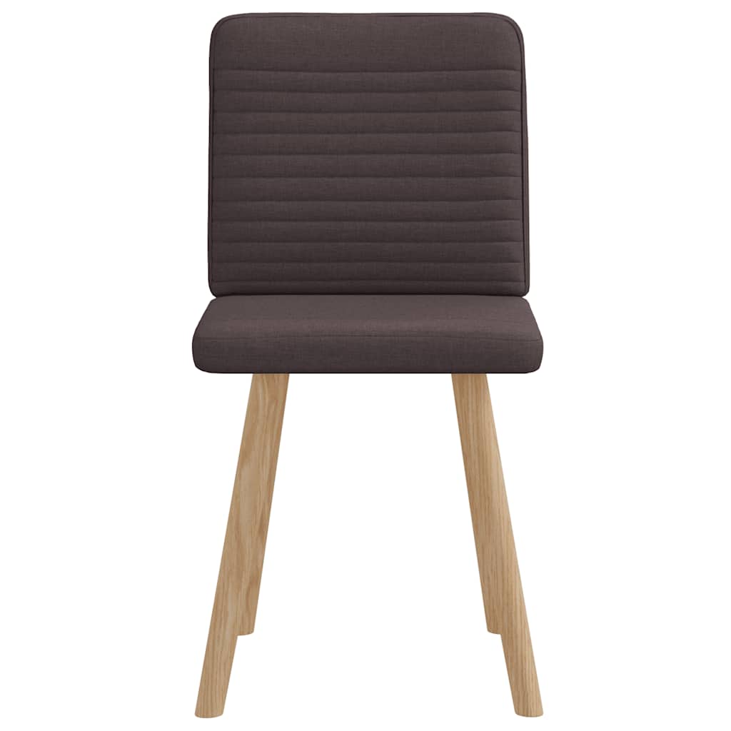 vidaXL Καρέκλες Τραπεζαρίας 2 τεμ. Σκούρο Καφέ Υφασμάτινες