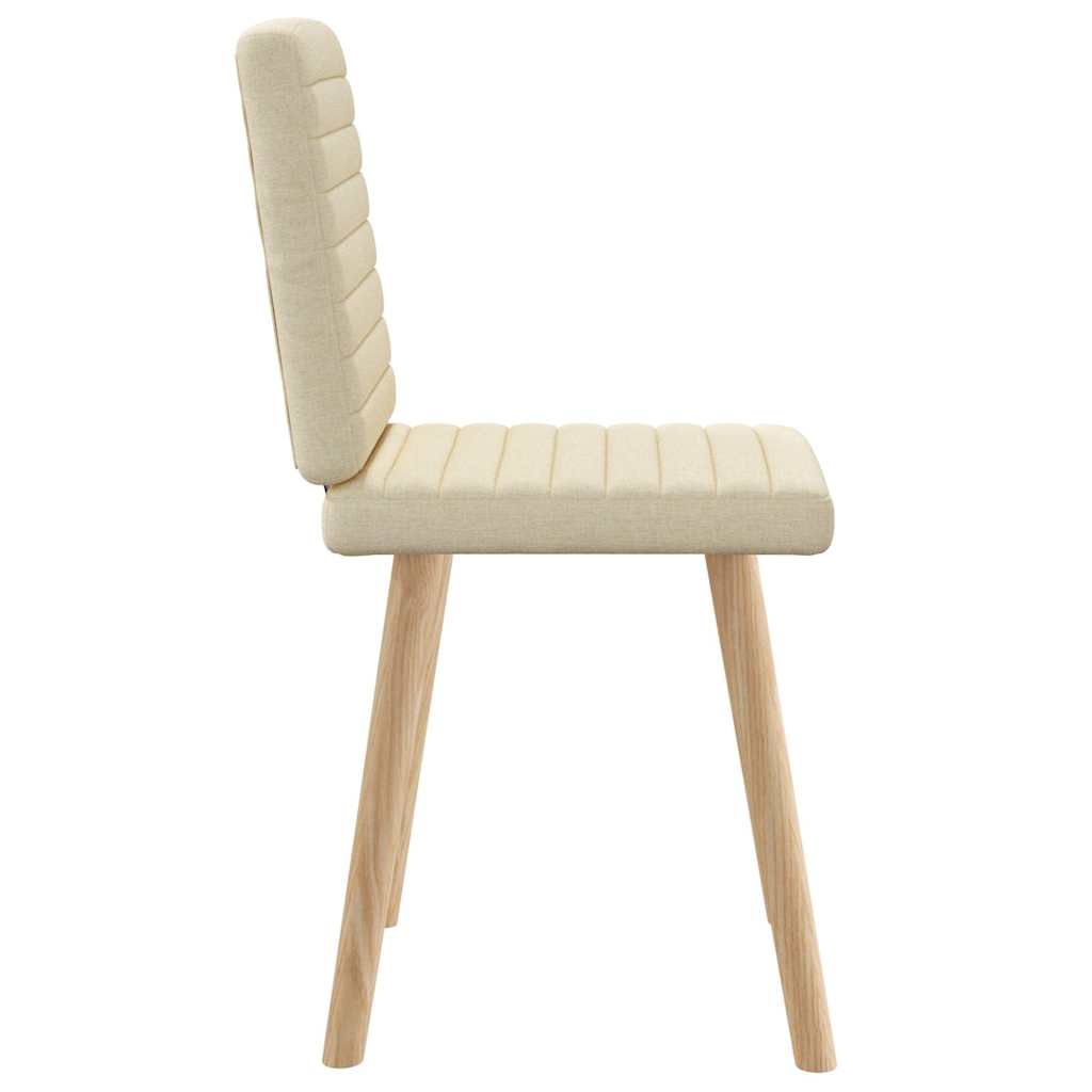 vidaXL Καρέκλες Τραπεζαρίας 2 τεμ. Κρεμ Υφασμάτινες