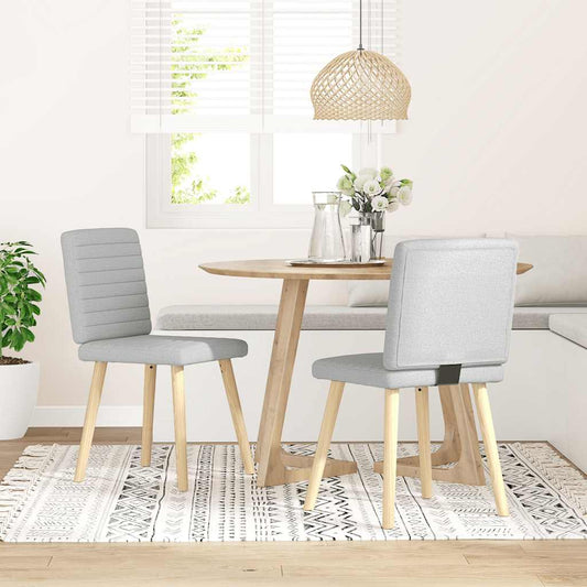 vidaXL Καρέκλες Τραπεζαρίας 2 τεμ. Σύννεφο Γκρι Υφασμάτινες