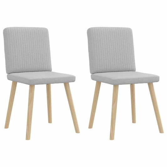 vidaXL Καρέκλες Τραπεζαρίας 2 τεμ. Σύννεφο Γκρι Υφασμάτινες