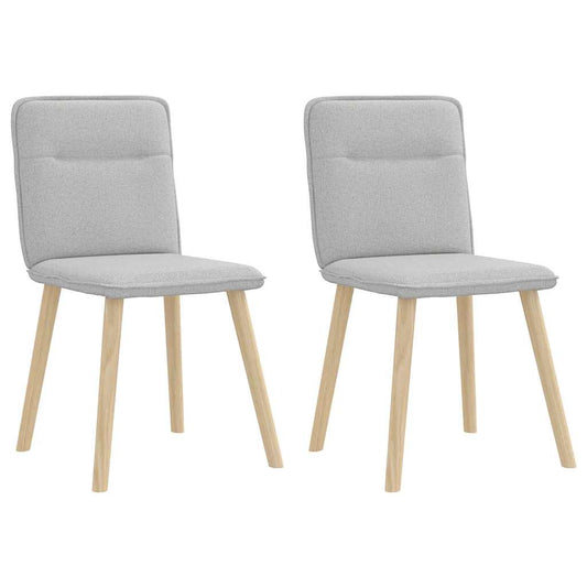 vidaXL Καρέκλες Τραπεζαρίας 2 τεμ. Σύννεφο Γκρι Υφασμάτινες