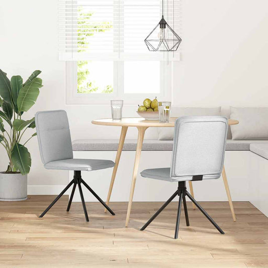 vidaXL Καρέκλες Τραπεζαρίας 2 τεμ. Σύννεφο Γκρι Υφασμάτινες