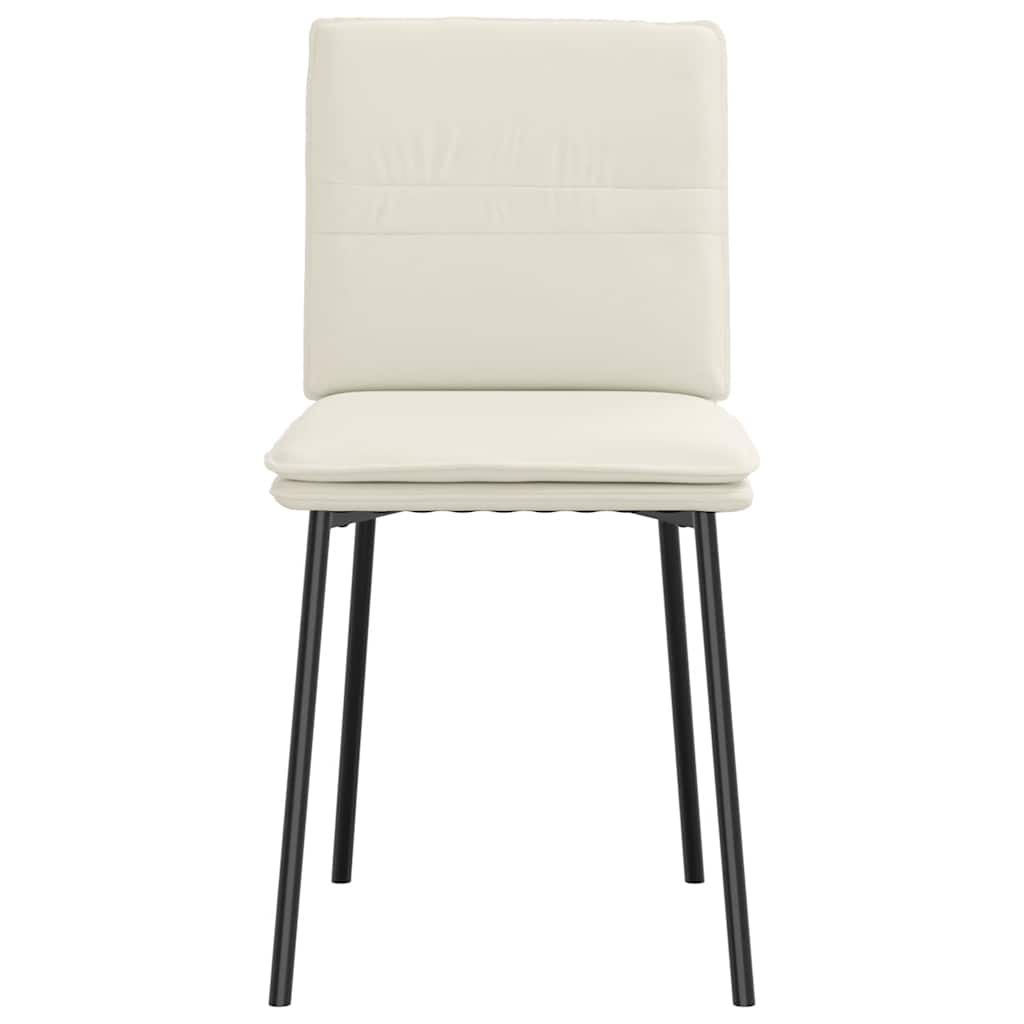 vidaXL Καρέκλες Τραπεζαρίας 2 τεμ. Κρεμ Βελούδινες