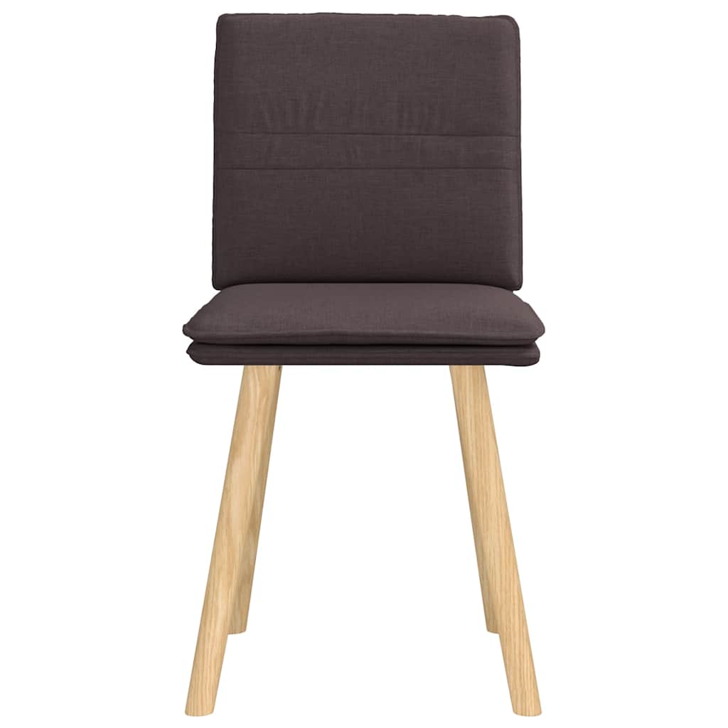 vidaXL Καρέκλες Τραπεζαρίας 2 τεμ. Σκούρο Καφέ Υφασμάτινες