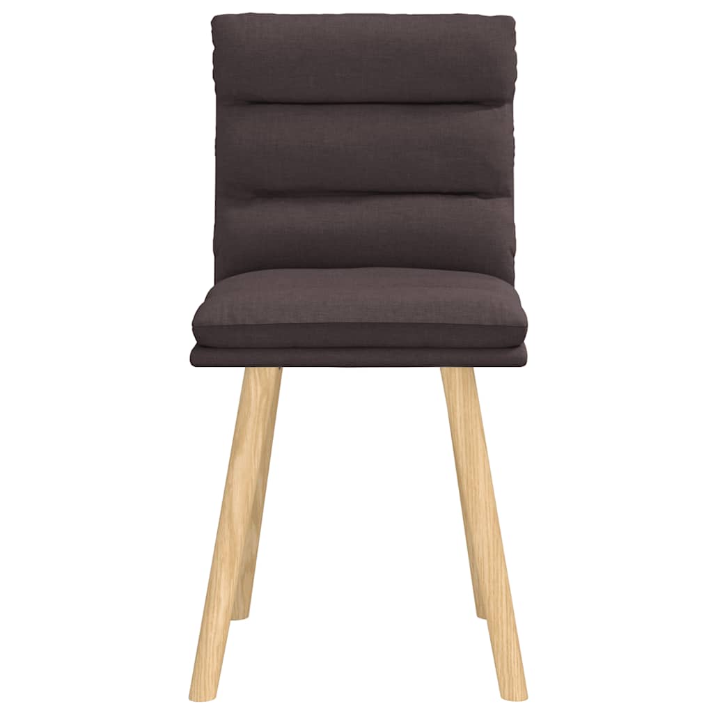 vidaXL Καρέκλες Τραπεζαρίας 2 τεμ. Σκούρο Καφέ Υφασμάτινες