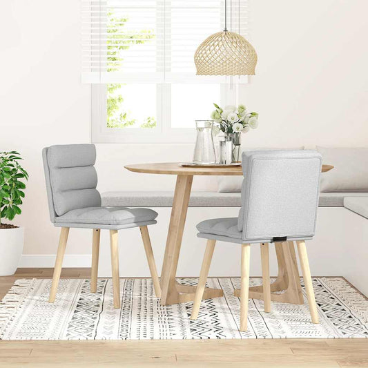 vidaXL Καρέκλες Τραπεζαρίας 2 τεμ. Σύννεφο Γκρι Υφασμάτινες