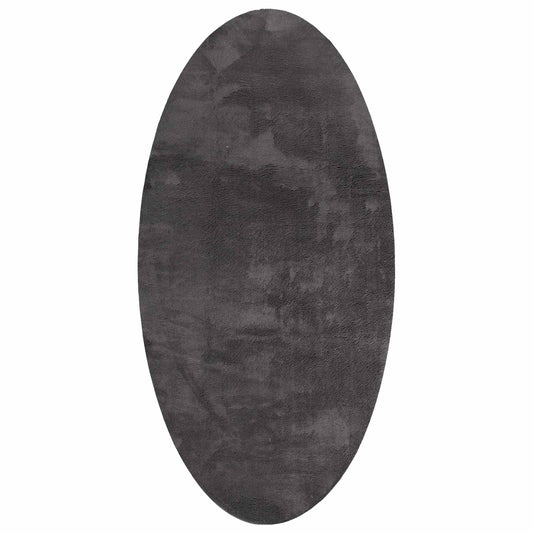 vidaXL Χαλιά χώρου Ωοειδής HUARTE Ανθρακί 100 x 200 cm
