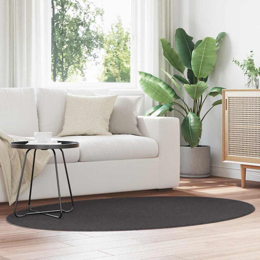 vidaXL Χαλιά χώρου Ωοειδής HUARTE Ανθρακί 120 x 170 cm