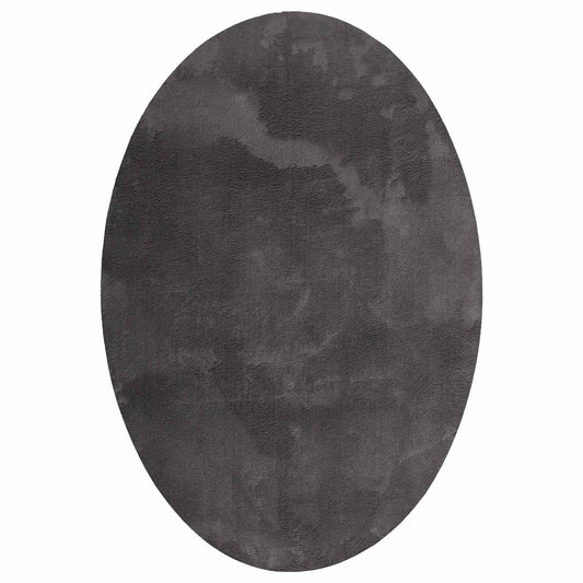vidaXL Χαλιά χώρου Ωοειδής HUARTE Ανθρακί 160 x 230 cm