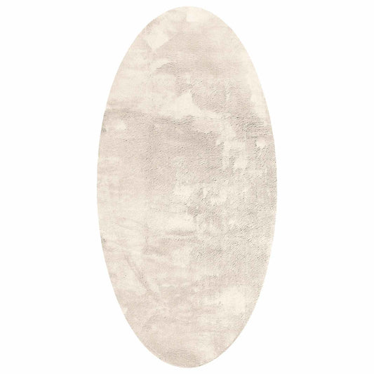 vidaXL Χαλιά χώρου Ωοειδής HUARTE Μπεζ 100 x 200 cm 100% Πολυεστέρας