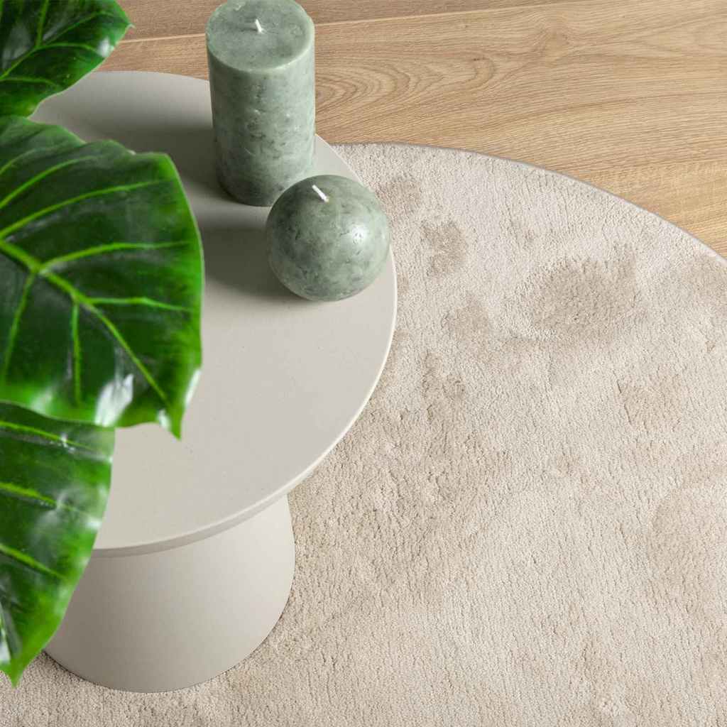 vidaXL Χαλί HUARTE Μπεζ 140 x 200 cm Πολυεστέρας