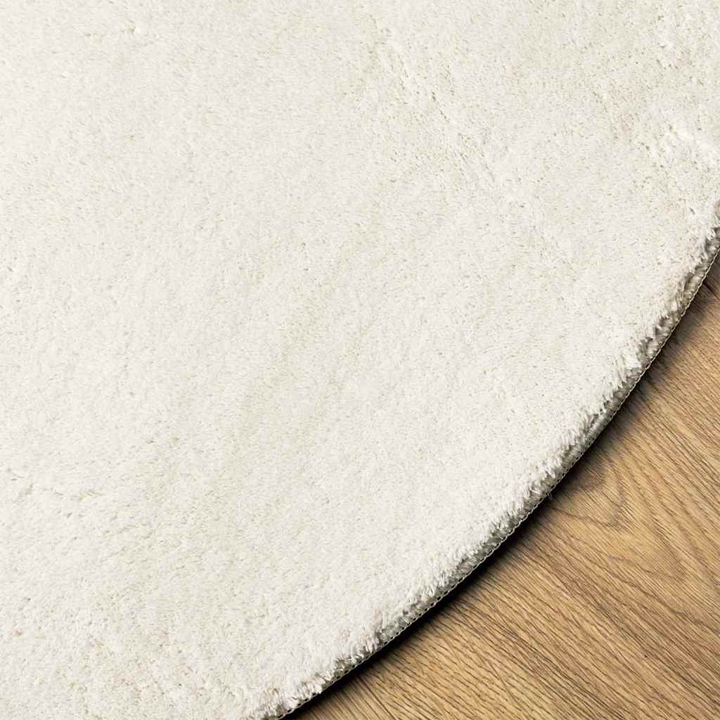 vidaXL Χαλιά χώρου Ωοειδής HUARTE Κρεμ 150 x 80 cm 100% Πολυεστέρας