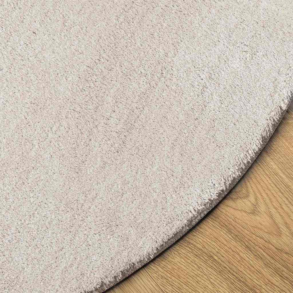 vidaXL Χαλιά χώρου Ωοειδής HUARTE Άμμος 80 x 150 cm 100% Πολυεστέρας