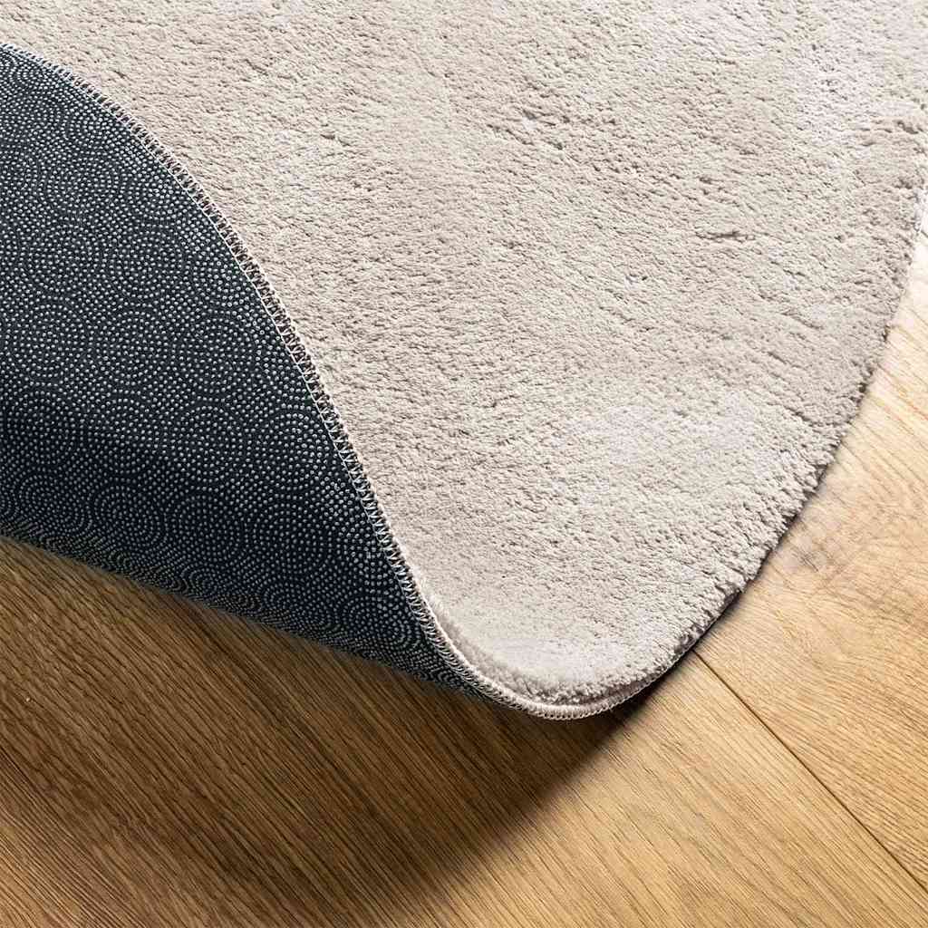 vidaXL Χαλιά χώρου Ωοειδής HUARTE Άμμος 80 x 150 cm 100% Πολυεστέρας