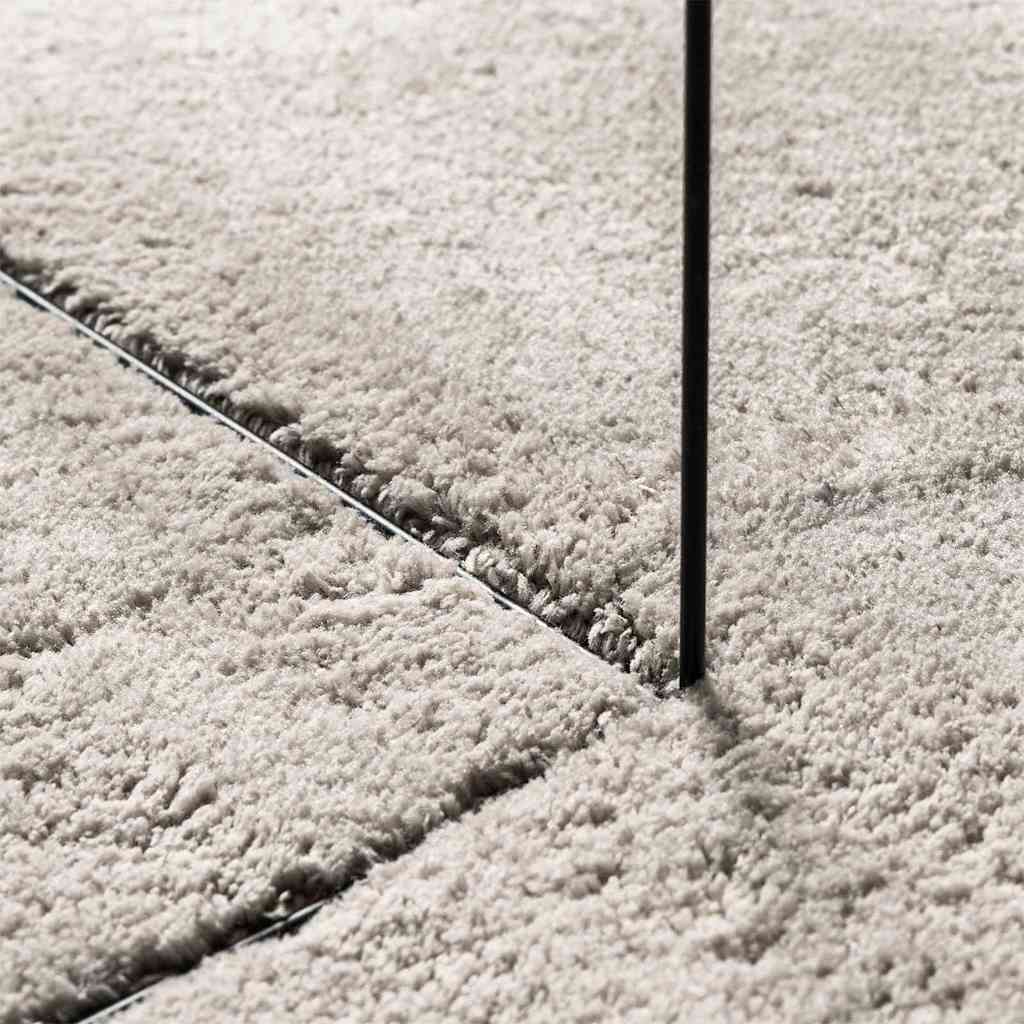 vidaXL Χαλιά χώρου Ωοειδής HUARTE Άμμος 80 x 150 cm 100% Πολυεστέρας