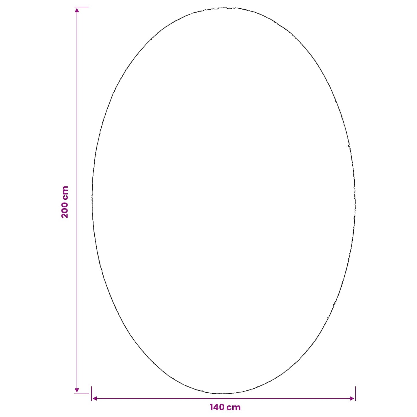 vidaXL Χαλιά χώρου Ωοειδής HUARTE Άμμος 140 x 200 cm 100% Πολυεστέρας