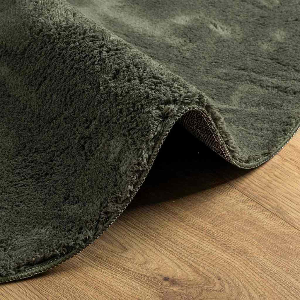 vidaXL Χαλί HUARTE Δασικό Πράσινο 100 x 200 cm Πολυεστέρας