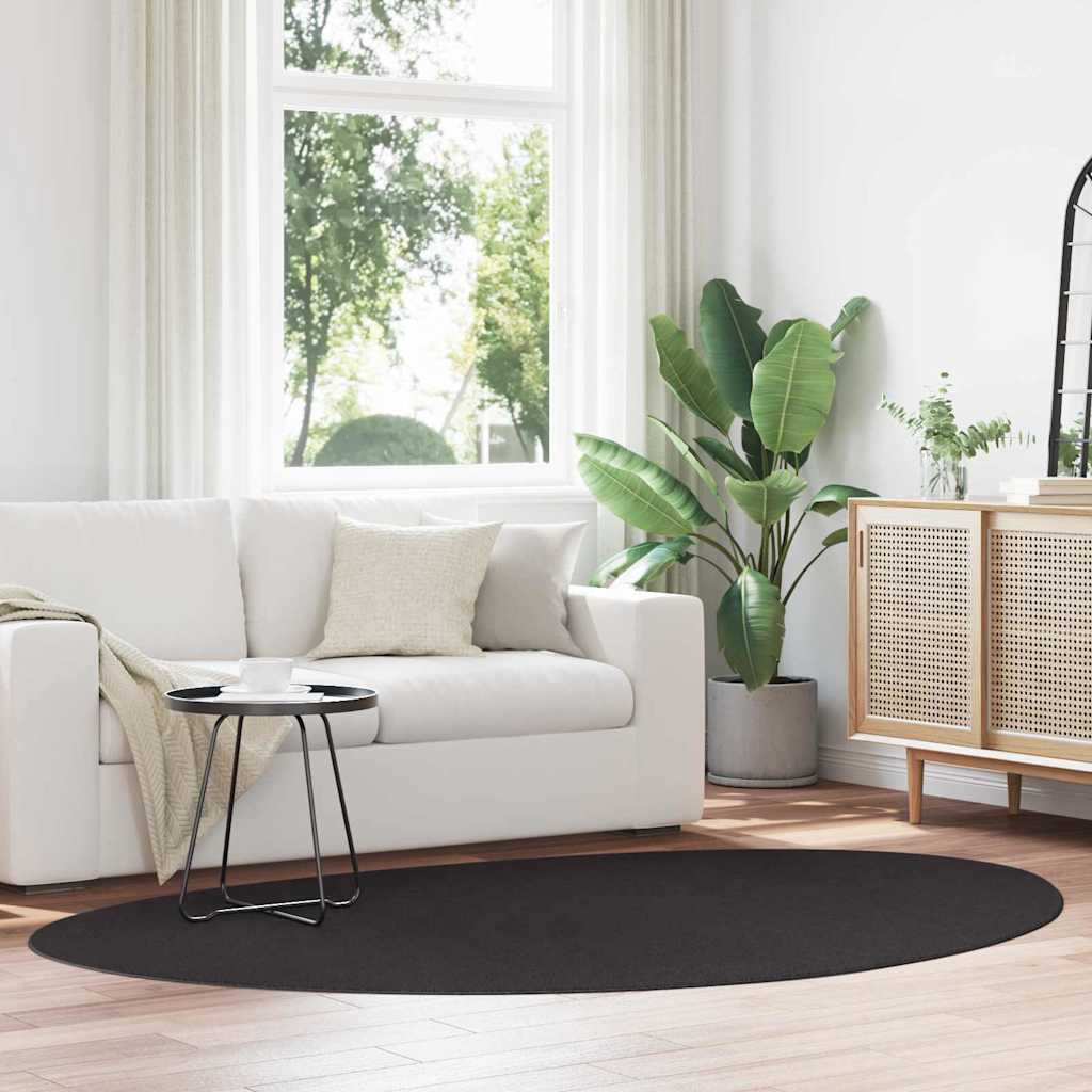 vidaXL Χαλί Μαύρο 160 x 230 cm Πολυεστέρας