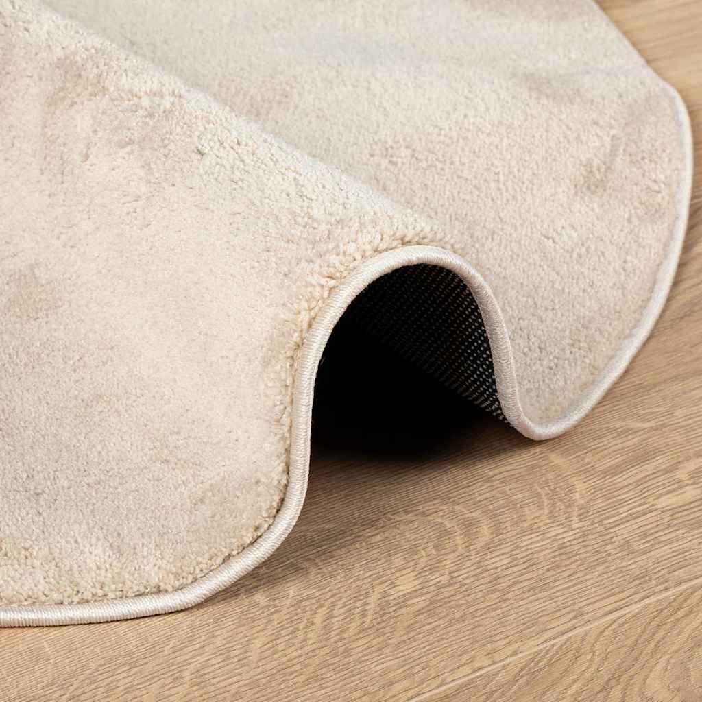 vidaXL Χαλί HUARTE Μπεζ 140 x 200 cm Πολυεστέρας