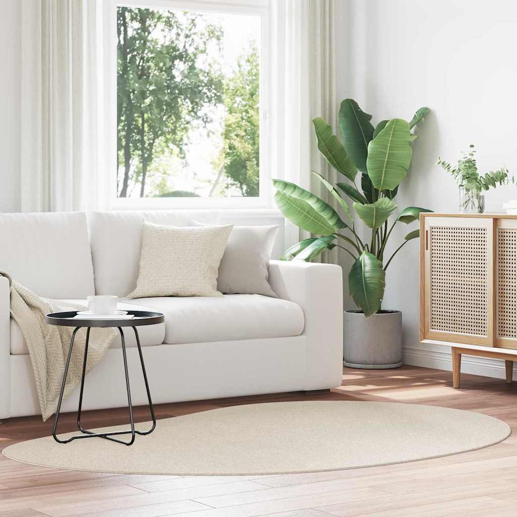vidaXL Χαλί HUARTE Μπεζ 140 x 200 cm Πολυεστέρας