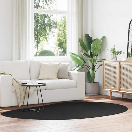 vidaXL Χάλια Μαύρο 160 x 230 cm Μαλλί