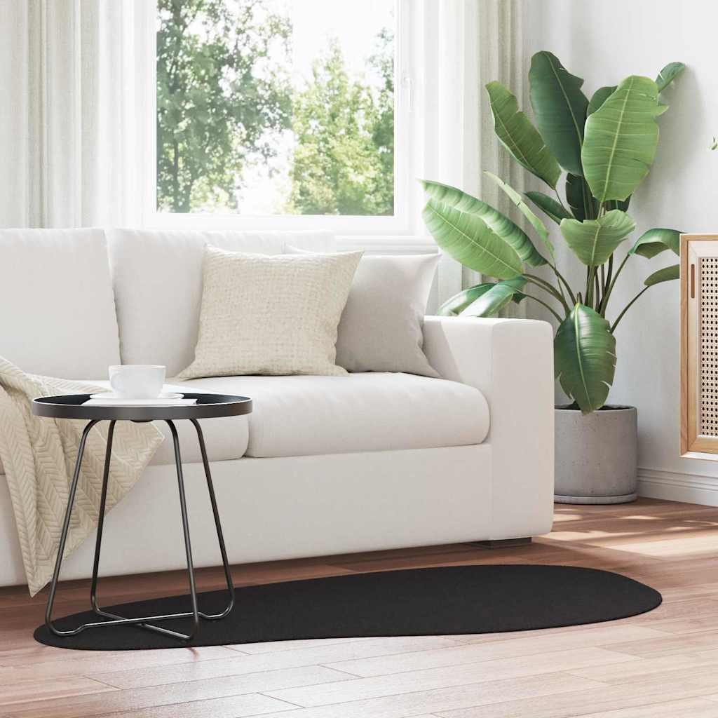 vidaXL Χαλί HUARTE Μαύρο 80 x 150 cm Πολυεστέρας