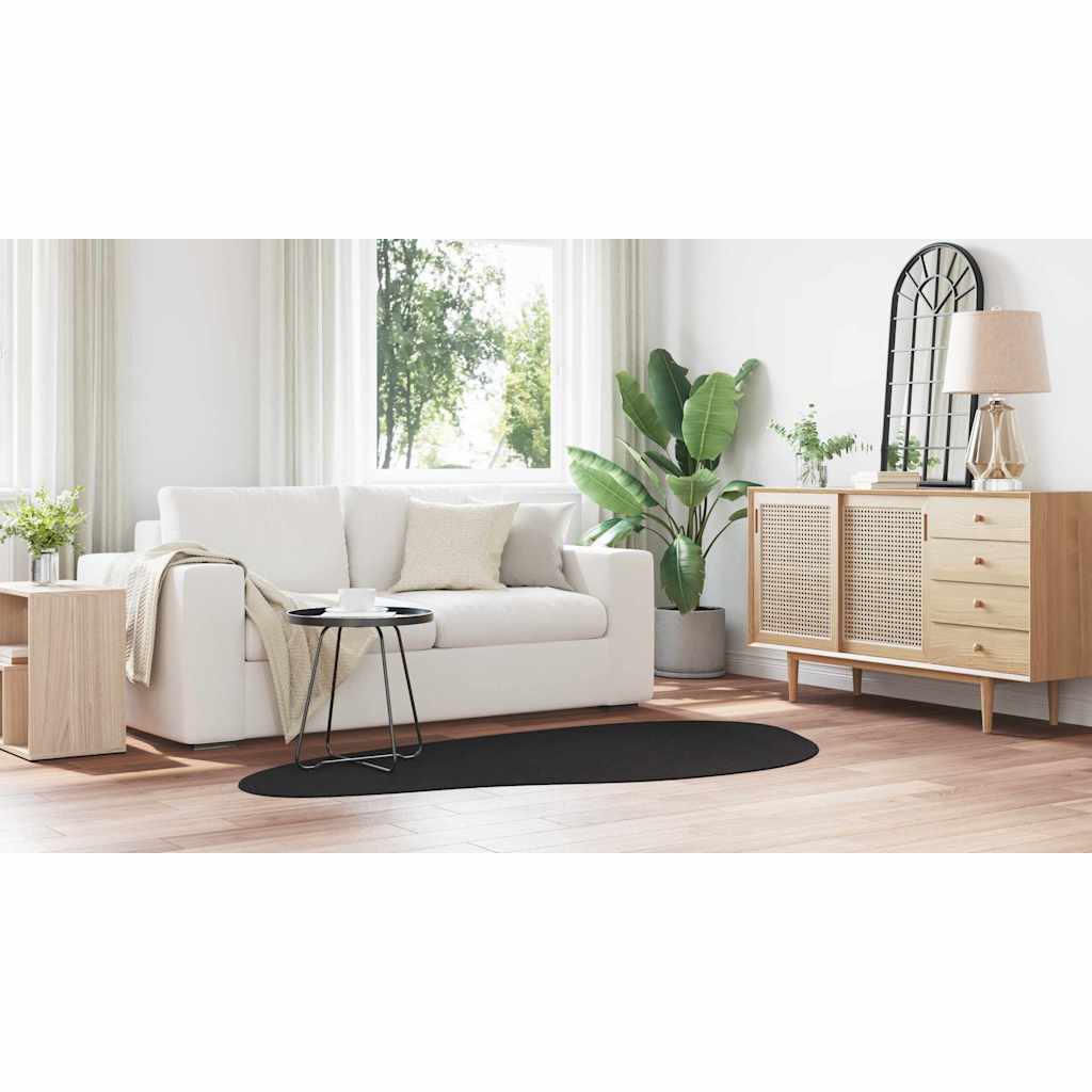 vidaXL Χαλί HUARTE Μαύρο 100 x 200 cm Πολυεστέρας