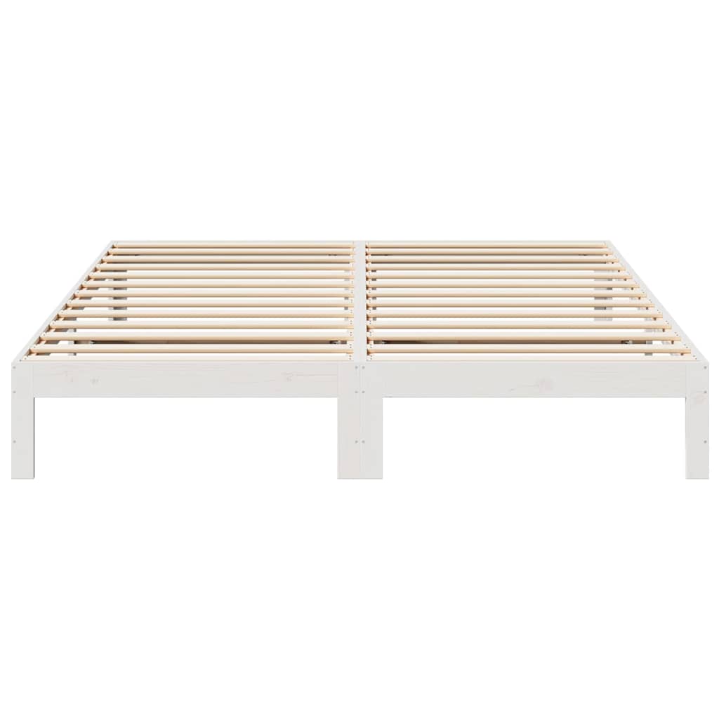 vidaXL Σκελετός Κρεβ. Χωρίς Στρώμα Λευκό 180x200 εκ Μασίφ Πεύκο