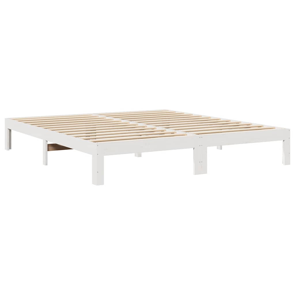 vidaXL Σκελετός Κρεβ. Χωρίς Στρώμα Λευκό 180x200 εκ Μασίφ Πεύκο