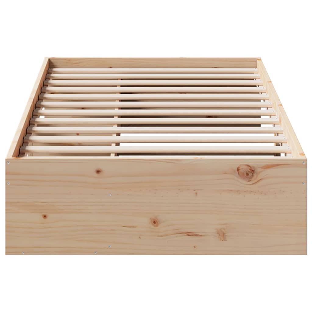 vidaXL Κρεβάτι ημέρας χωρίς στρώμα 75x190 cm Στερεό ξύλο πεύκο
