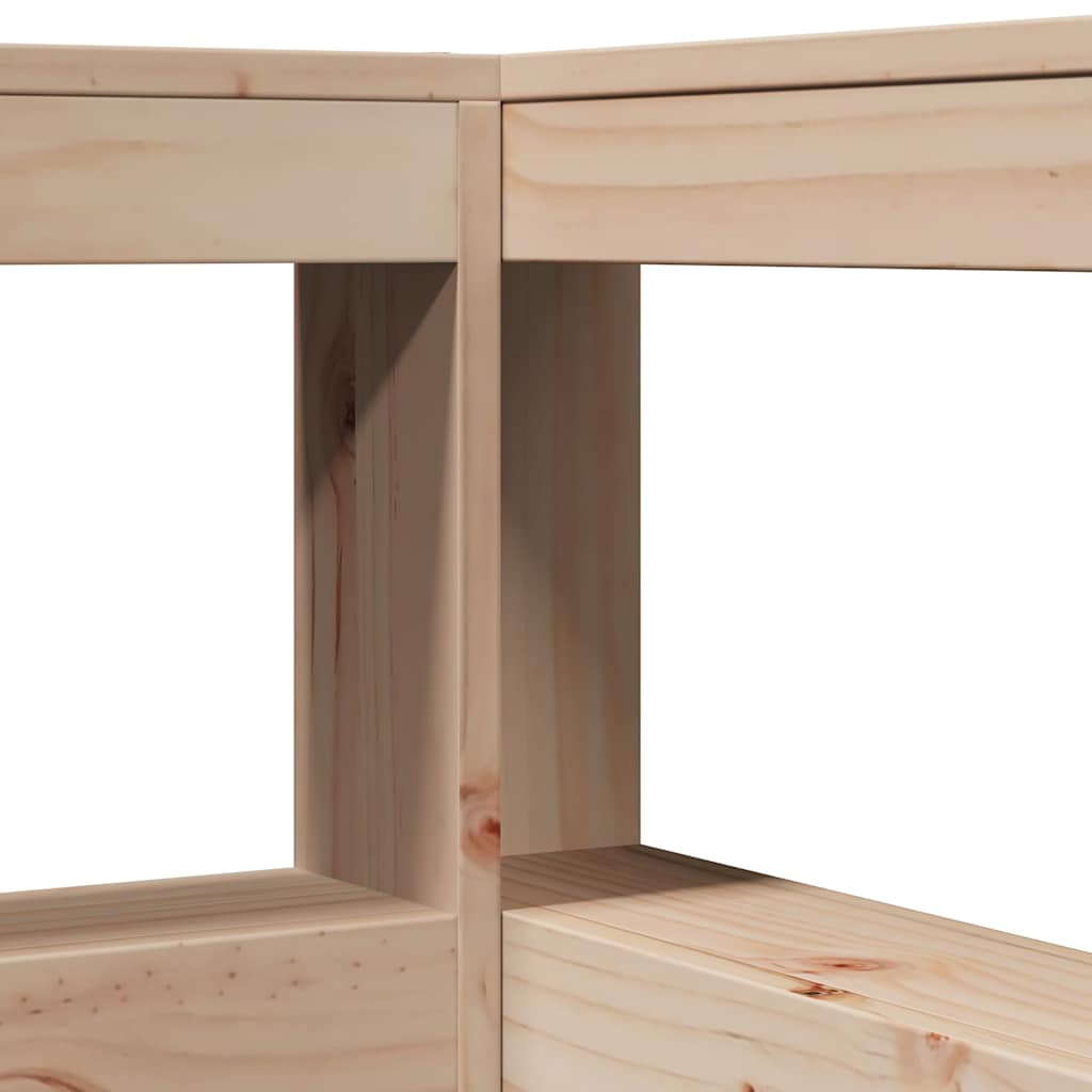 vidaXL βιβλιοθήκη κεφαλάρι σε σχήμα L 80 εκ. Ξύλο Πεύκου