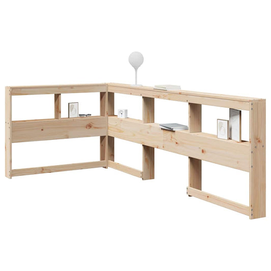 vidaXL βιβλιοθήκη κεφαλάρι σε σχήμα L 80 εκ. Ξύλο Πεύκου