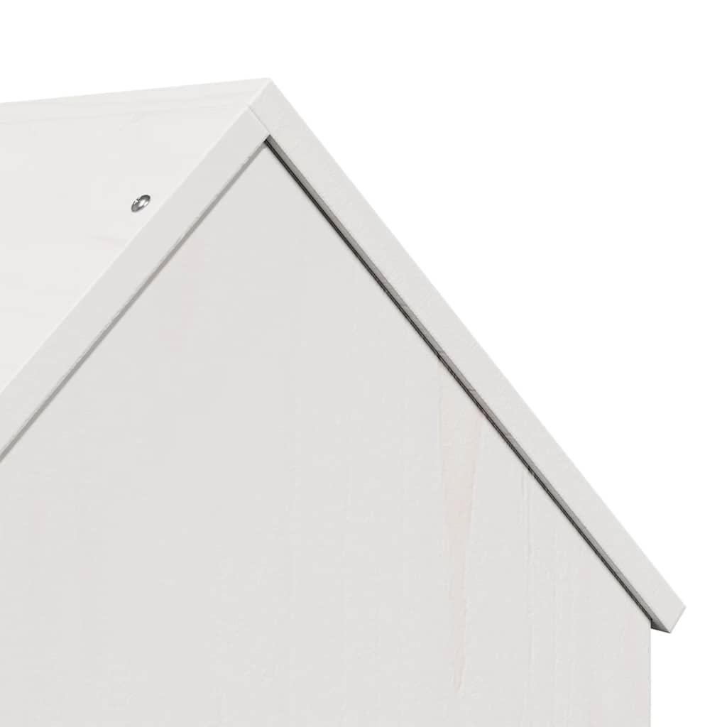 vidaXL σπιτάκι για γάτες λευκό 41x50x50 cm από μασίφ ξύλο πεύκο