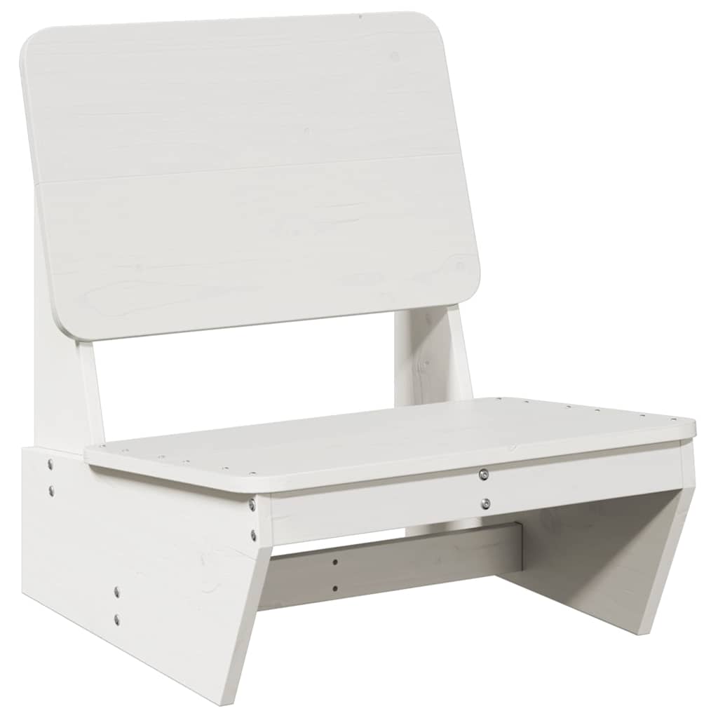 vidaXL Καρέκλες κήπου 2 τεμάχια Λευκό 60x64x70,5 cm Ξύλο πεύκο μασίφ