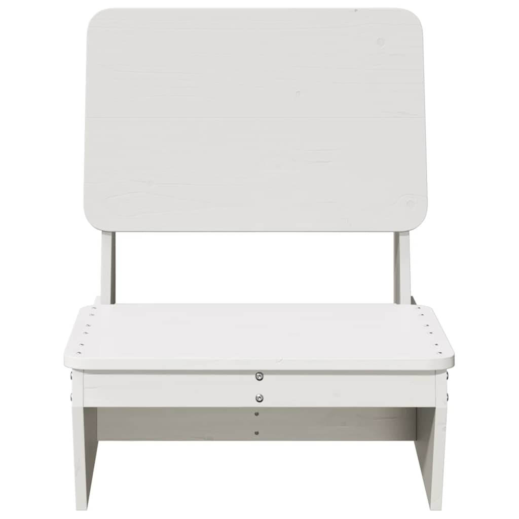 vidaXL Καρέκλες κήπου 2 τεμάχια Λευκό 60x64x70,5 cm Ξύλο πεύκο μασίφ