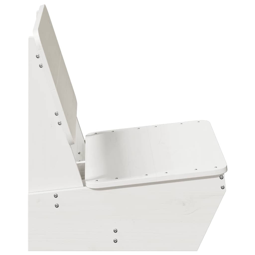 vidaXL Καρέκλες κήπου 2 τεμάχια Λευκό 60x64x70,5 cm Ξύλο πεύκο μασίφ