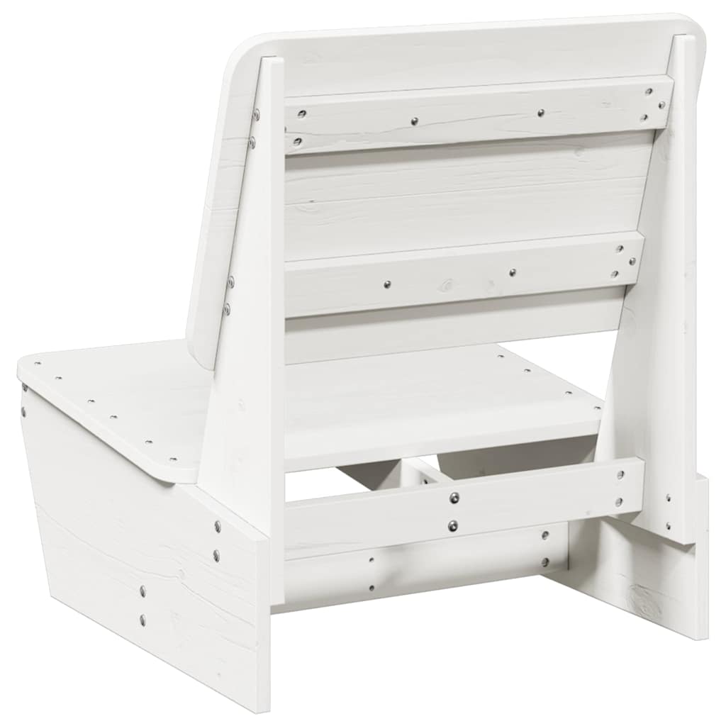 vidaXL Καρέκλες κήπου 2 τεμάχια Λευκό 60x64x70,5 cm Ξύλο πεύκο μασίφ