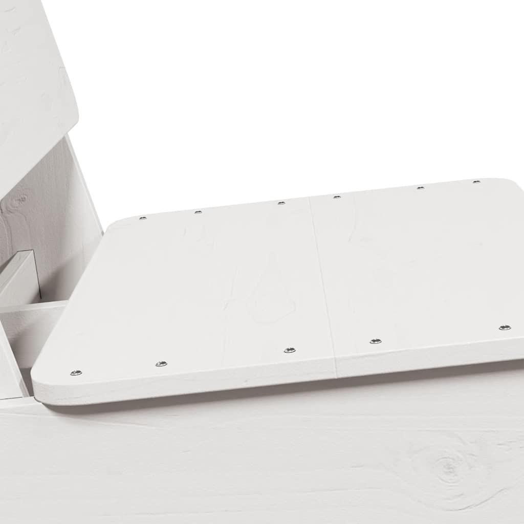 vidaXL Καρέκλες κήπου 2 τεμάχια Λευκό 60x64x70,5 cm Ξύλο πεύκο μασίφ