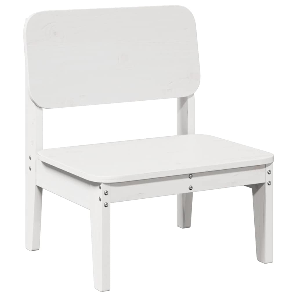Καρέκλα κήπου vidaXL Λευκό 60x52,5x72 cm Ξύλο πεύκο μασίφ