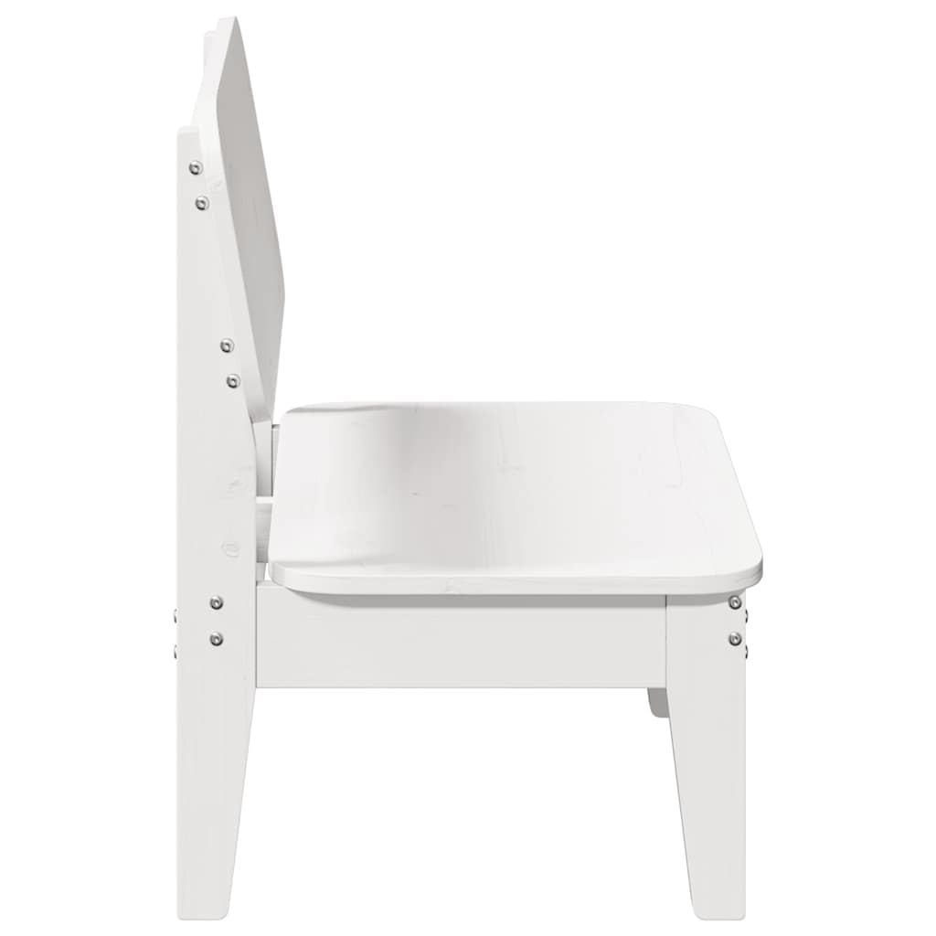 Καρέκλα κήπου vidaXL Λευκό 60x52,5x72 cm Ξύλο πεύκο μασίφ
