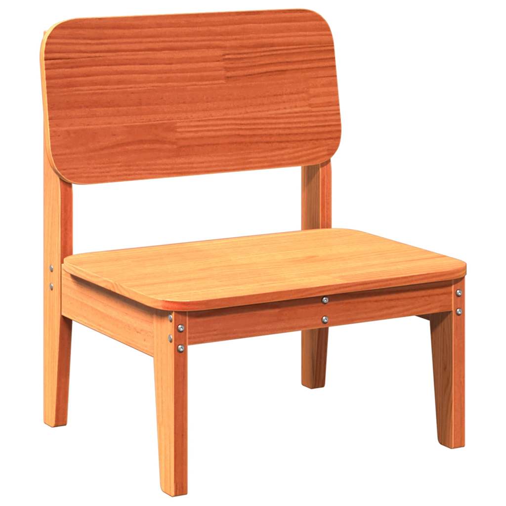 vidaXL Καρέκλα κήπου Wax Brown 60x52,5x72 cm Στερεό ξύλο πεύκου