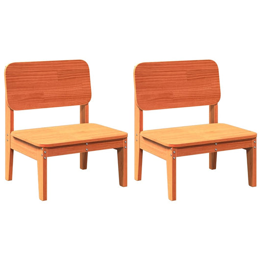 vidaXL Καρέκλες κήπου 2 τεμάχια Κερί καφέ 60x52,5x72 cm
