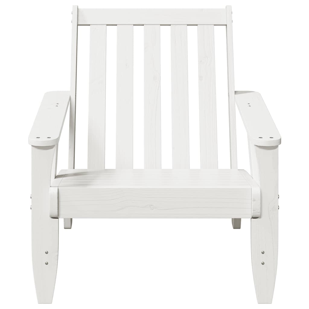vidaXL Καρέκλα κήπου Adirondack Λευκό 75x77x77 cm Στερεό ξύλο πεύκο