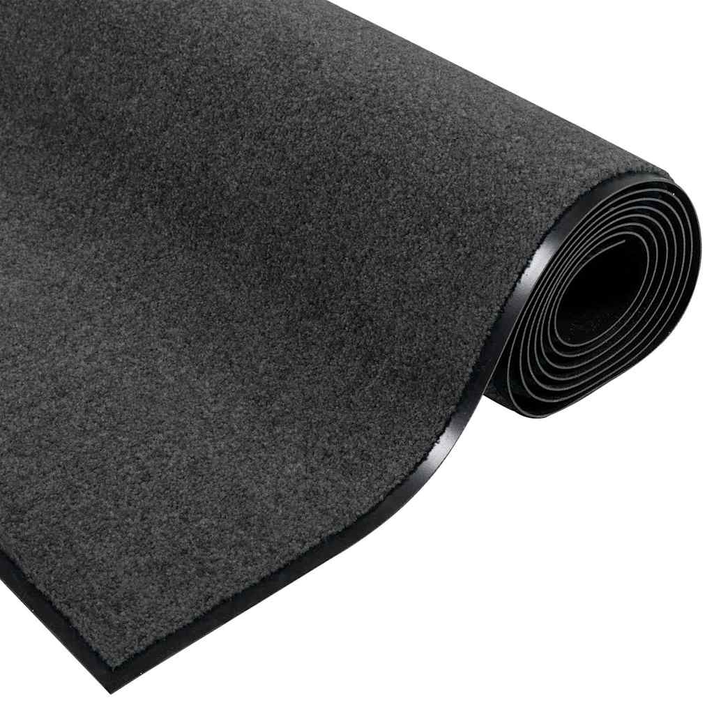vidaXL Χαλάκι Εξώπορτας Ανθρακί και Μαύρο 120 x 250 cm