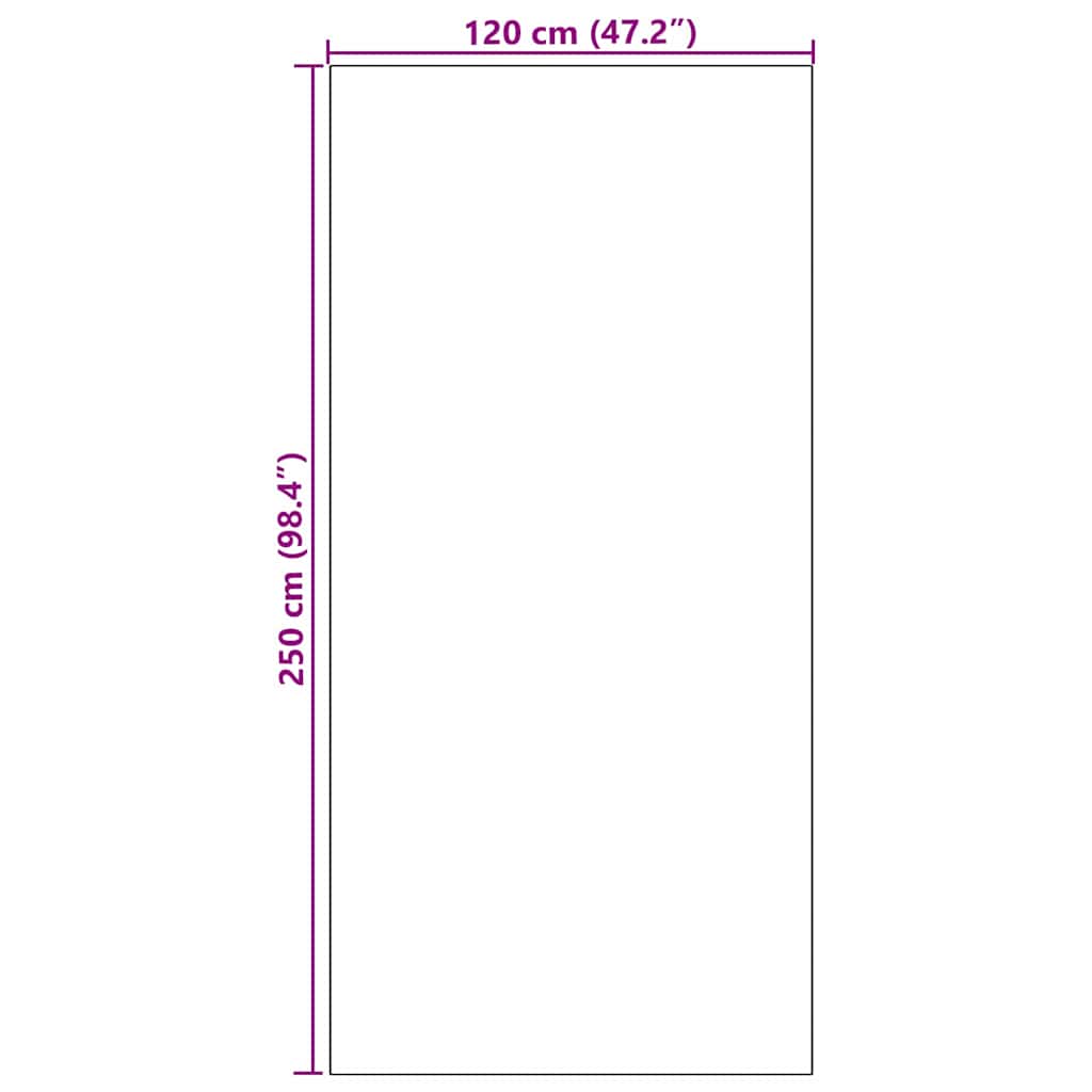 vidaXL Χαλάκι Εξώπορτας Ανθρακί και Μαύρο 120 x 250 cm