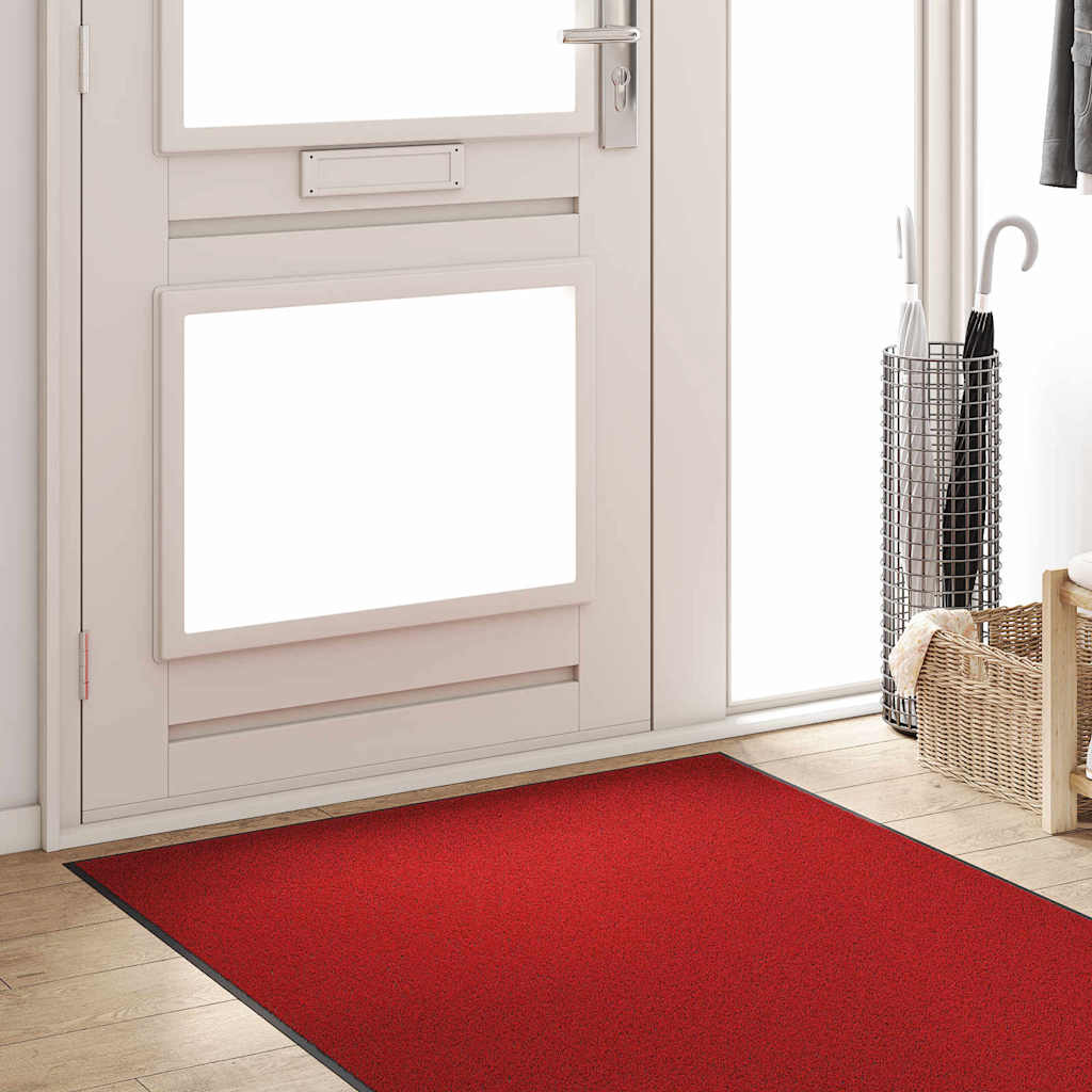 vidaXL Χαλάκι Εξώπορτας Κόκκινο και Μαύρο 120 x 300 cm