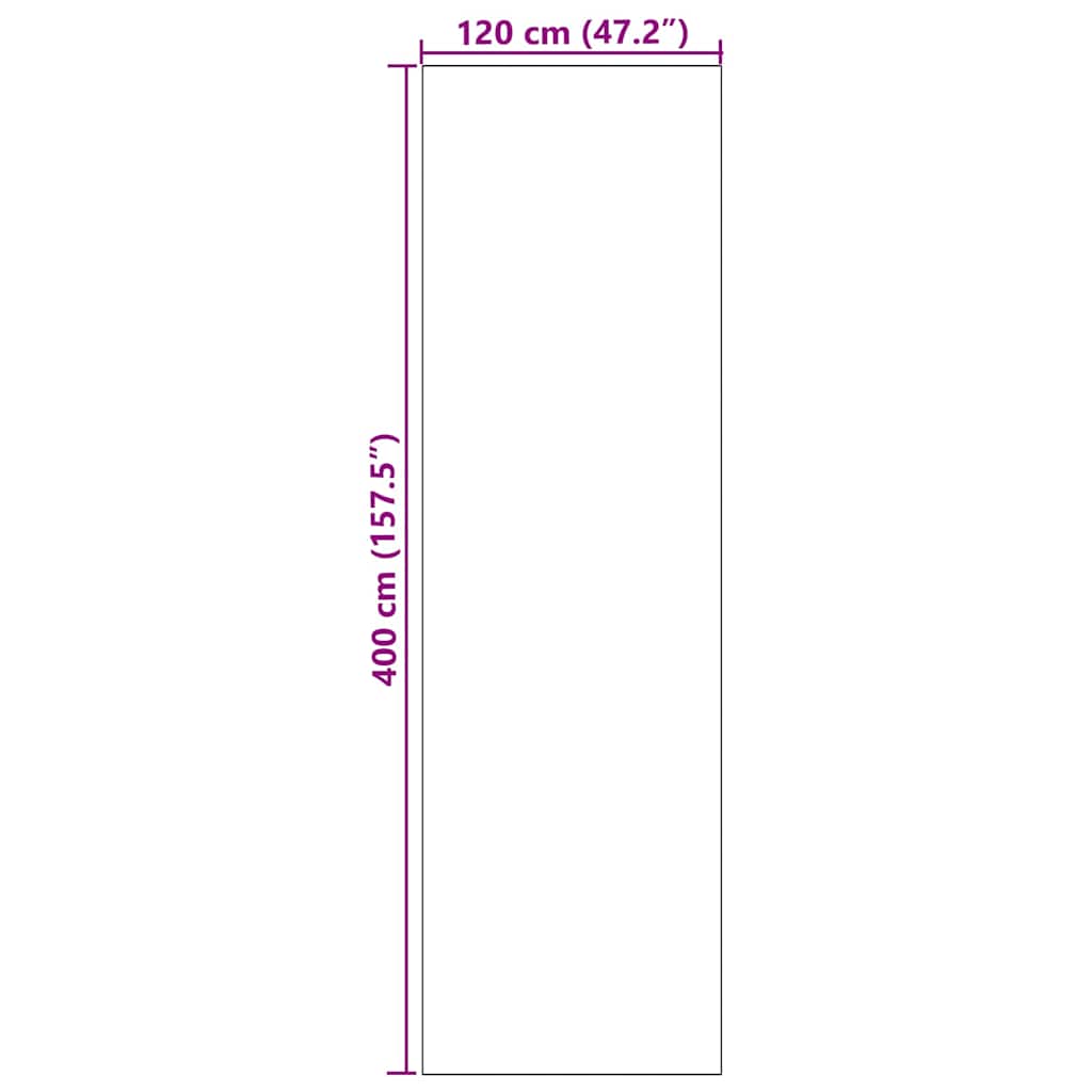 vidaXL Χαλάκι Εξώπορτας Καφέ και Μαύρο 120 x 400 cm Πολυαμίδιο και PVC