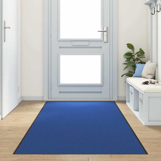 vidaXL Χαλάκι Εξώπορτας Μπλε και Μαύρο 120 x 350 εκ Πολυαμίδιο και PVC