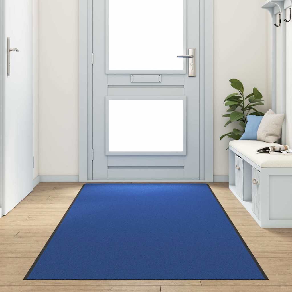 vidaXL Χαλάκι Εξώπορτας Μπλε και Μαύρο 120 x 400 cm 100% Πολυαμίδιο