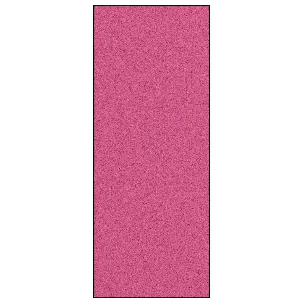 vidaXL Χαλάκι Εξώπορτας Ροζ και Μαύρο 120 x 300 cm 100% Πολυαμίδιο